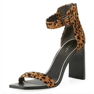 Rag & Bone Ellis Cheetah Print Animal Print Sandals Block Heels Sz 37.5, MP $425